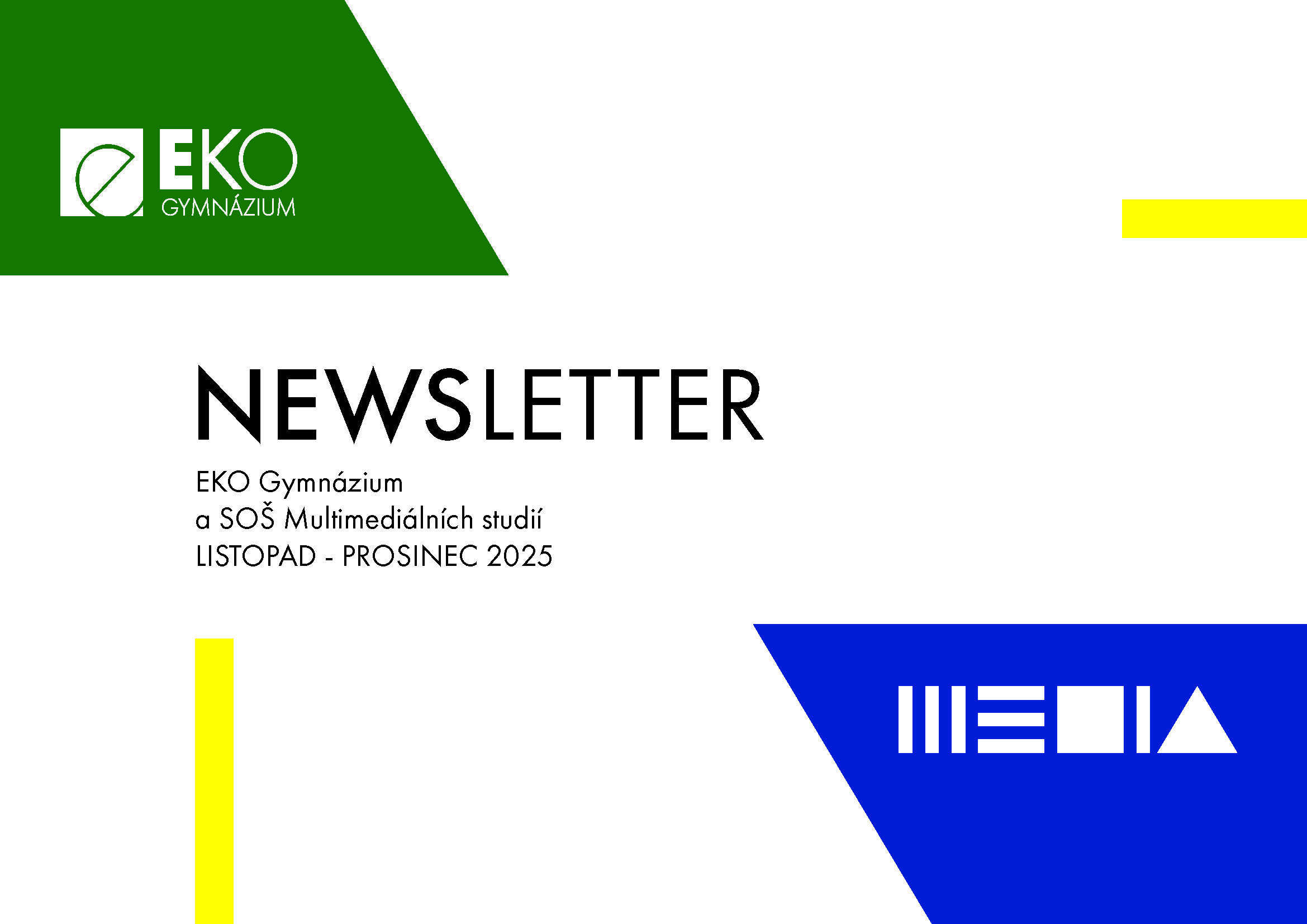 Newsletter EKO Gymnázia a SOŠ Multimediálních studií, listopad - prosinec 2025