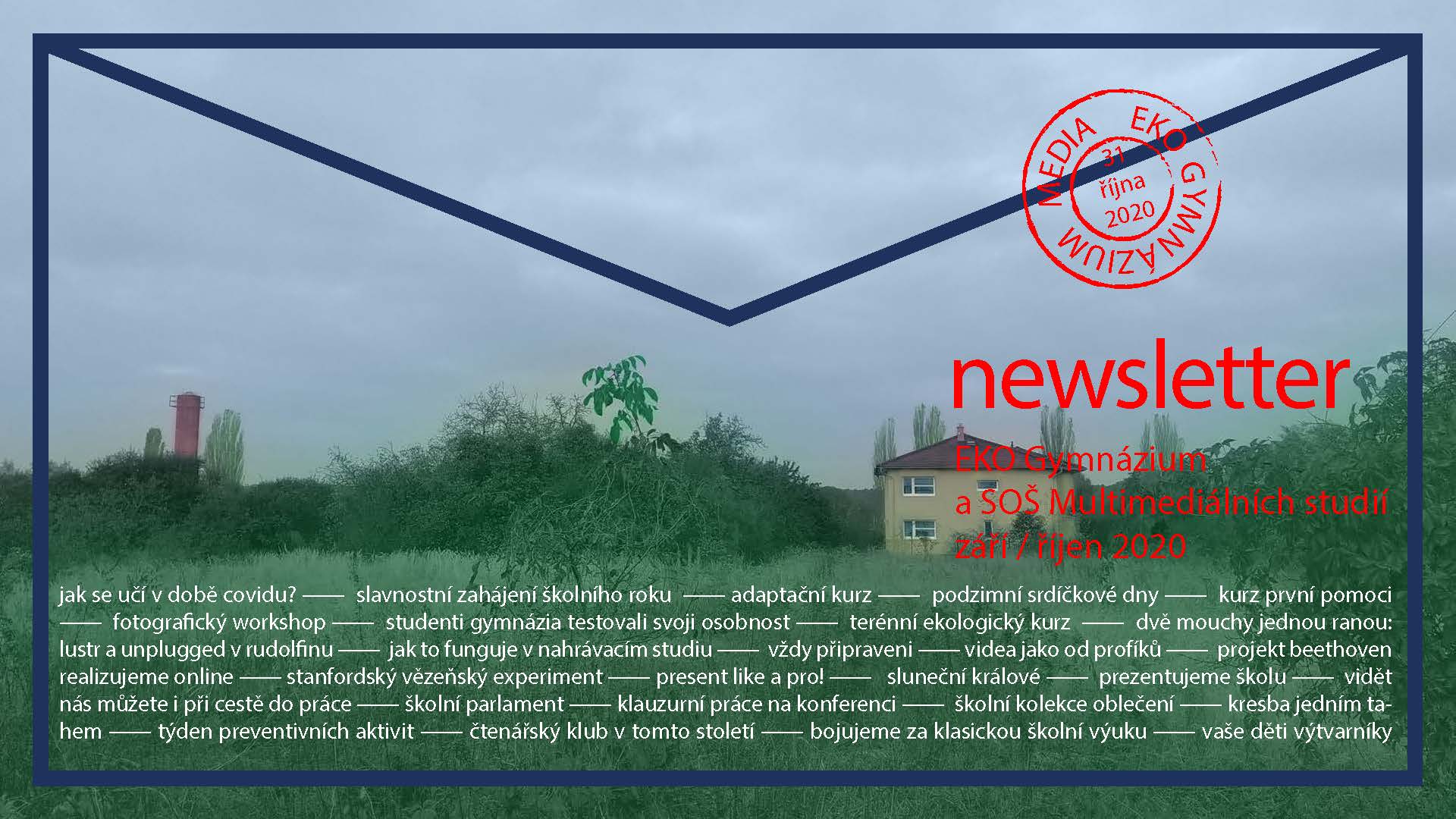 Newsletter EKO Gymnázia a SOŠ Multimediálních studií září/říjen